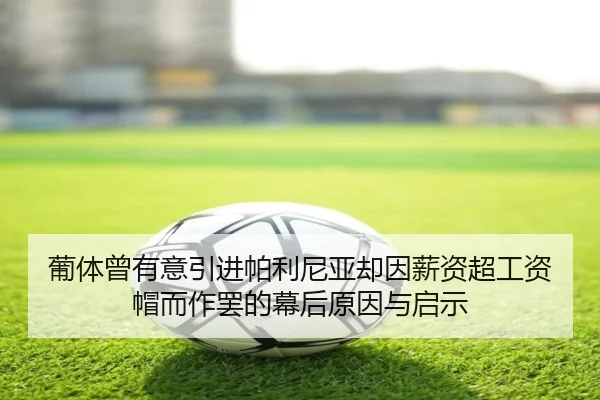 葡体曾有意引进帕利尼亚却因薪资超工资帽而作罢的幕后原因与启示 | ob.com